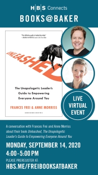 Poster for Frei and Morriss Books at Baker event